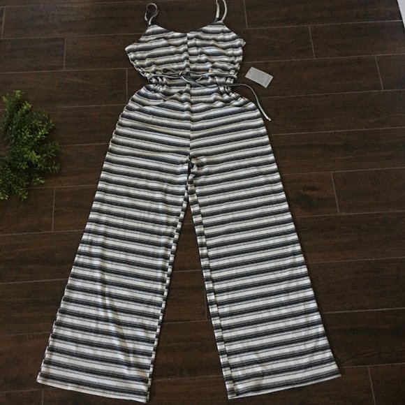 NEW NSR Edna stripe jumpsuit size M - Picture 5 of 11